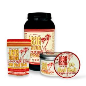 1836 Kratom 99 Red Bali Kratom Jumbo Capsules