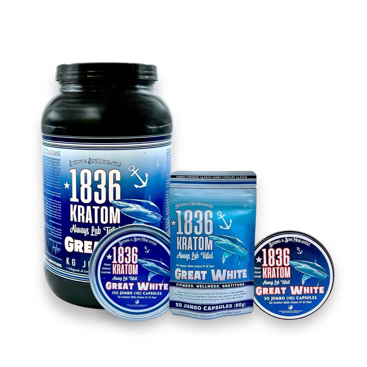 1836 Kratom Great White Kratom Jumbo Capsules 1836 Kratom Great White Kratom Jumbo Capsules